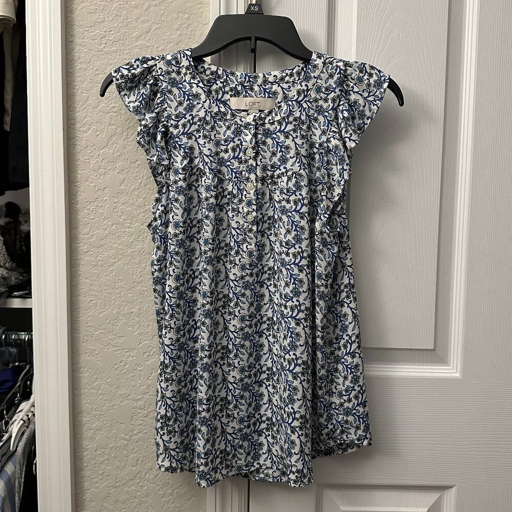 LOFT Vine Henley Shell